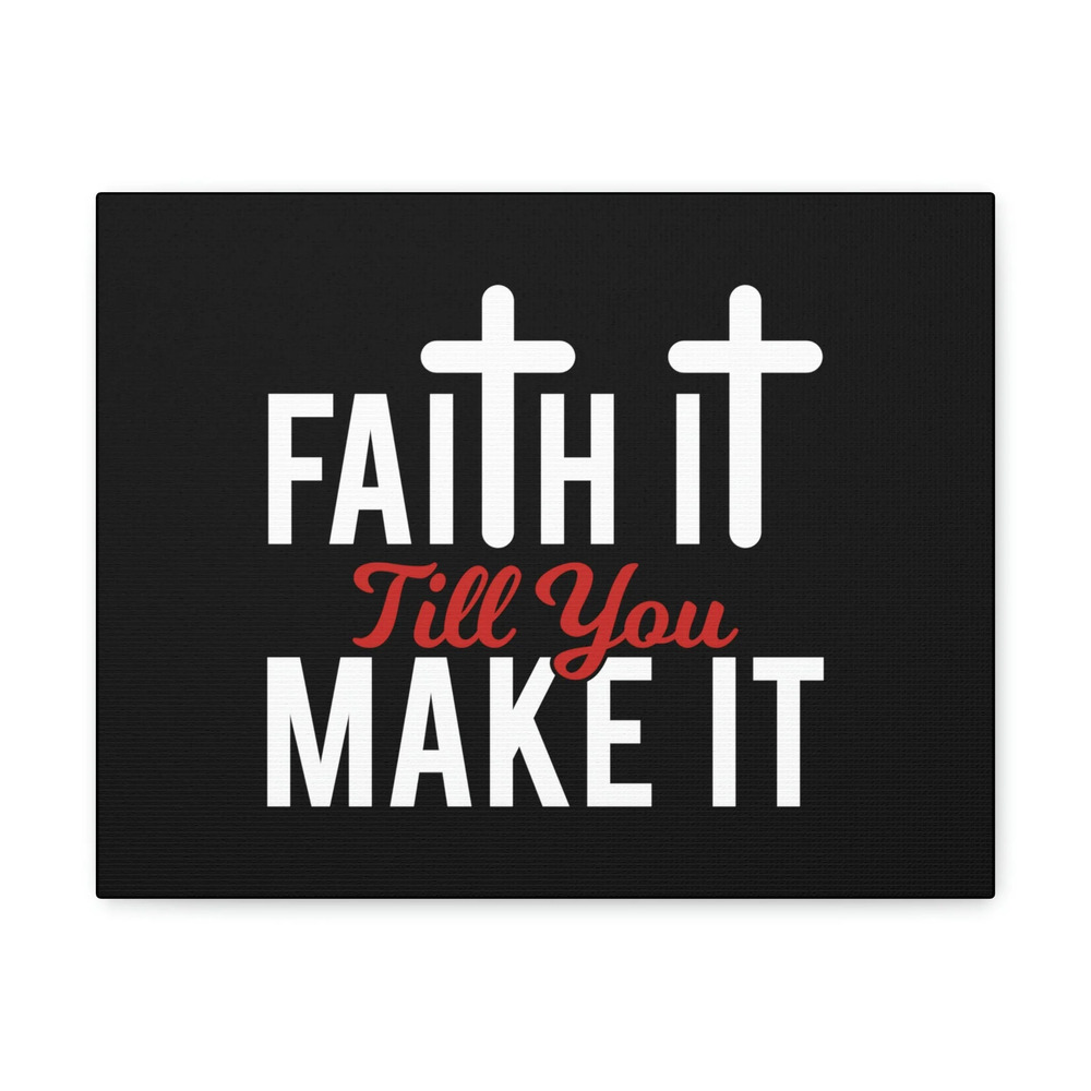 Scripture Walls Faith It Till You Make It Hebrews 11:1 Red Christian Wall Art